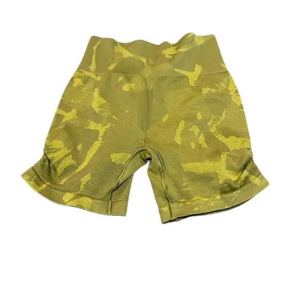 NWOT GYMSHARK yellow/Green Camouflage Shorts - Image 2