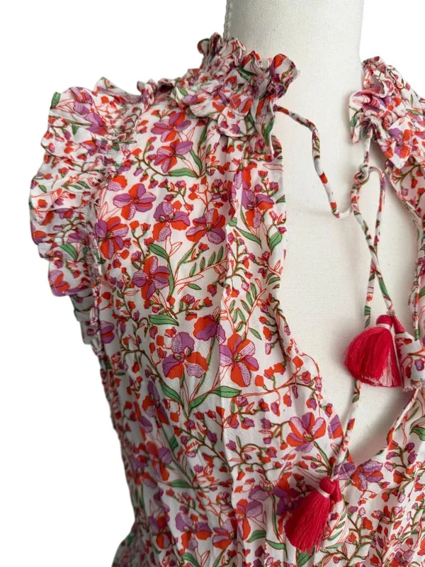 POUPETTE ST. BARTH floral Drop Waist Dress Size XS - Image 6