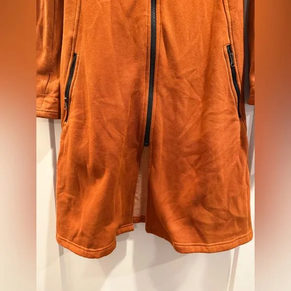 Source Unknown Orange Zip Up Hoodie Cardigan 100%‎ Cotton Size Small - Image 4