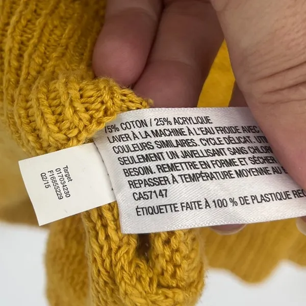 Mossimo Cable Knit Womens Sweater Sz XXL Mustard Boho Rustic Cottage Lagenlook - Image 10