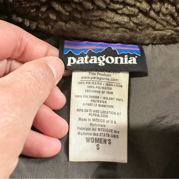 Patagonia Women's Fleece Retro-X Jacket Full Zip Stand-Up Collar Dark Walnut S - Image 12