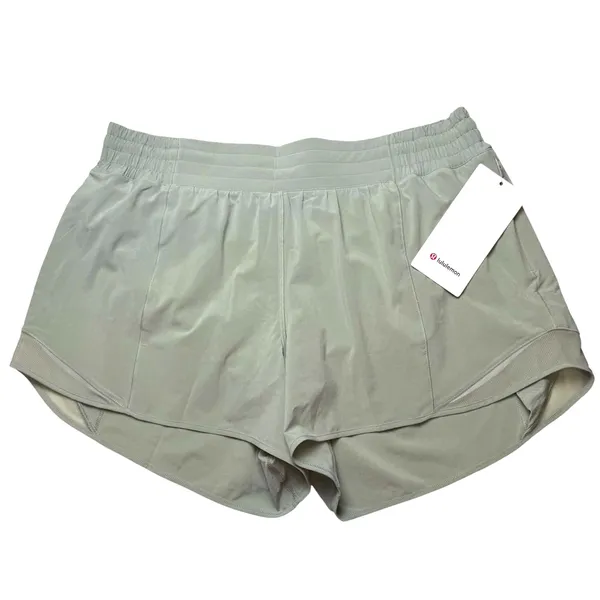 Lululemon Hotty Hot High-Rise Lined Short 4" Fog Green - Image 3