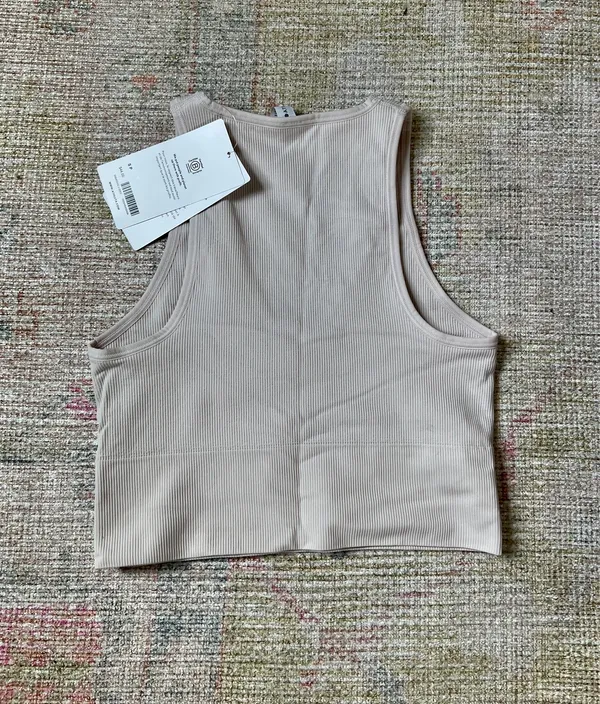 Athleta Rib Tank Top Aurora Seamless Crop - Image 4