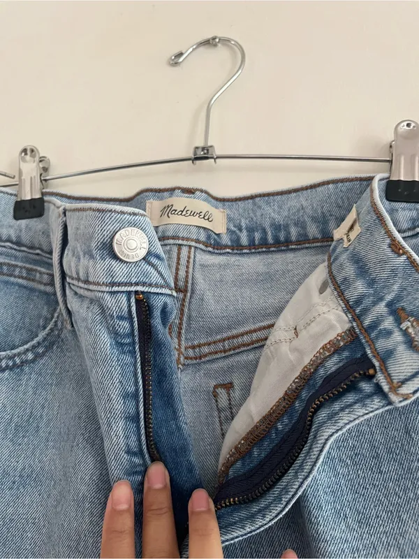 Madewell Jeans The Perfect Vintage Crop Jean 28 Distressed Light Wash Minimalist - Image 2