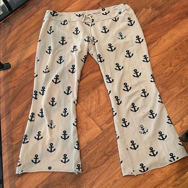 PRIMP Y2K Vintage Sailor Stud Embossed Lounge Pants Size Small - Image 2