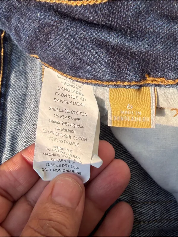Michael Kors Denim Mini Skirt Women’s Size 6 Dark Wash Sailor Gold Button - Image 4