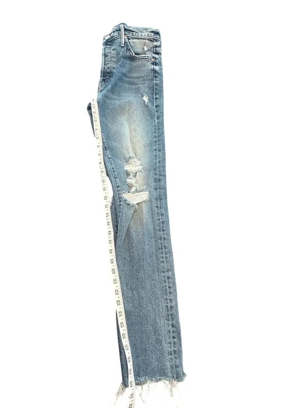 Mother jeans Trickster skimp fray thrill seeker raw hem distressed blue denim 24 - Image 16