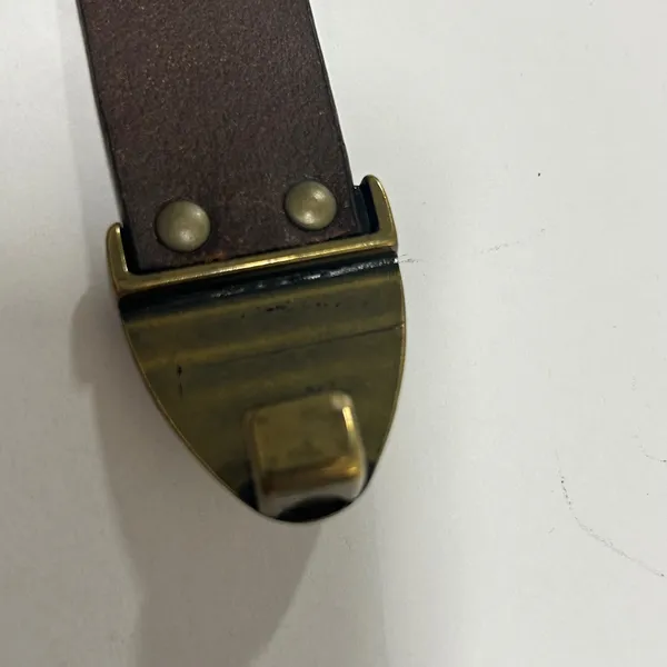 Coldwater Creek Brown Leather Western Belt Brass Hook Buckle Plus Size‎ 1X 2X - Image 4