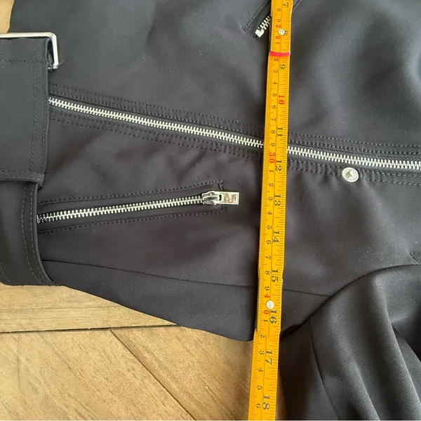 Club Monaco Black Scuba Moto Lacarrah Jacket Belted Size S/P - Image 11
