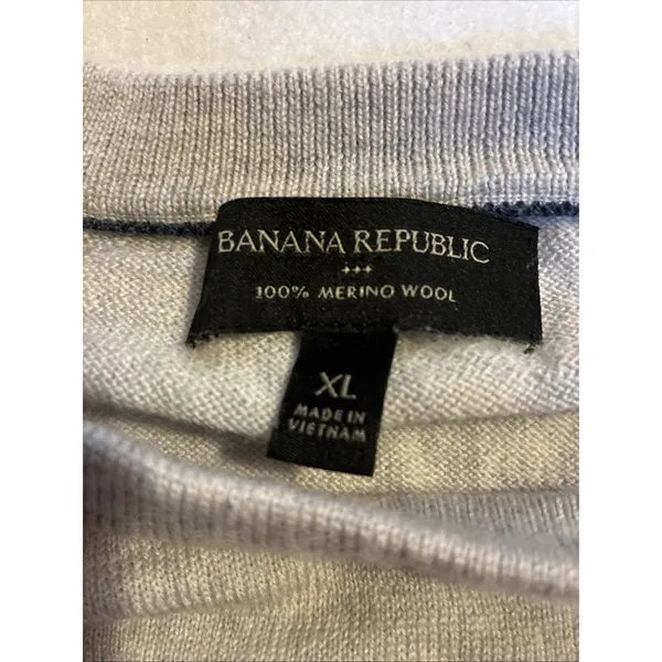 Banana Republic Women’s Merino Wool Crewneck Sweater XL Gray Pullover - Image 2