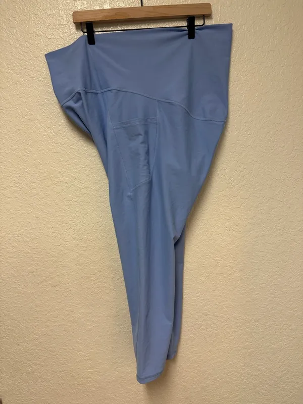OLD NAVY Active Extra High-Rise Light Blue Powersoft Go-Dry Leggings Size XXL - Image 7