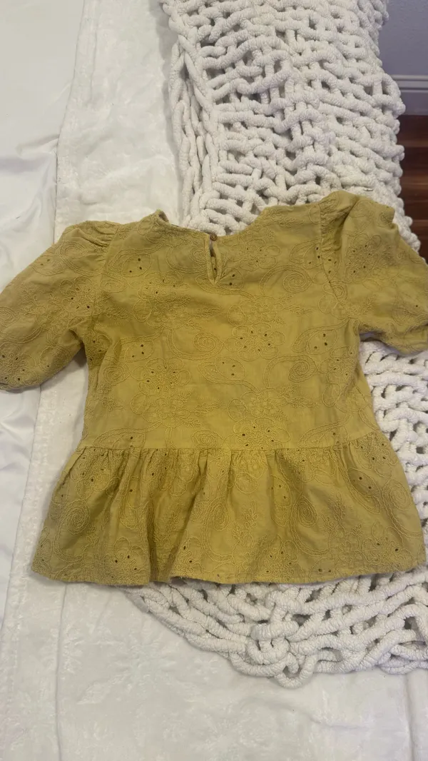 Yellow blouse top floral - Image 2