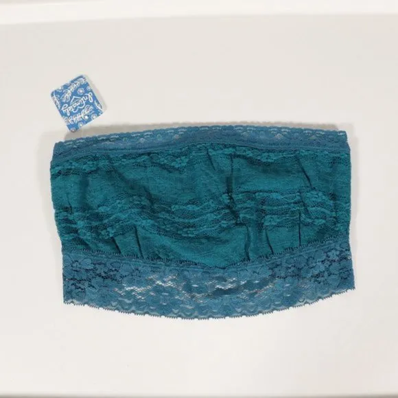 Free People NWT Scalloped Lace Bandeau in Ocean Size Medium - Image 4
