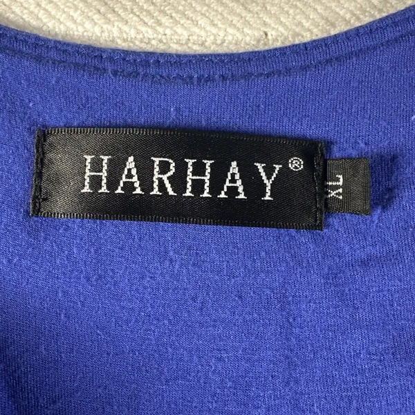 HARHAY Womens XL Blue Sleeveless Empire Waist Midi Dress Flowy Stretch Casual - Image 5