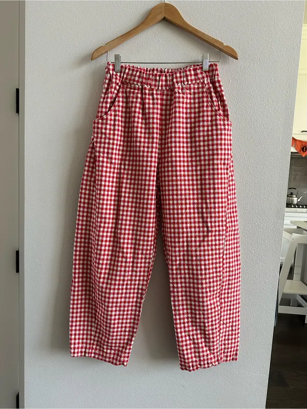 Le Bon Shoppe Arc Pants, Red Gingham Medium - Image 2