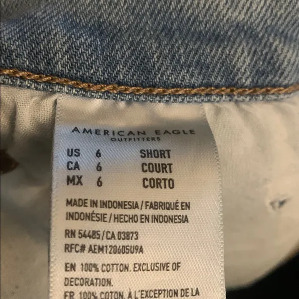 American Eagle Baggy Jean 6 Short Vintage Light Wash - Image 5