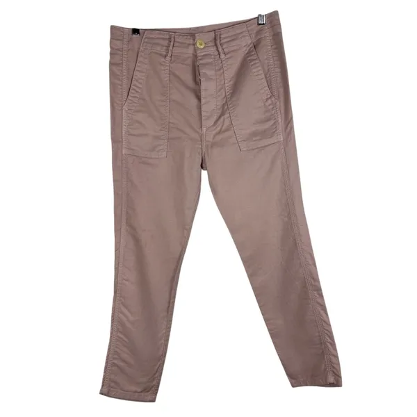 The‎ GREAT. Slouch Army Pant 25 Blush Pink Ankle High Rise Button Fly Pants - Image 3