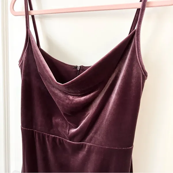 Taylor Purple Crushed Velvet Dress 8 - Image 4