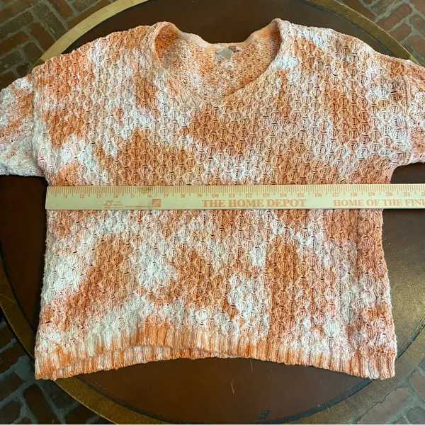 Anthropologie Pilcro Christian V-Neck‎ Sweater size small coral color Oversized - Image 9