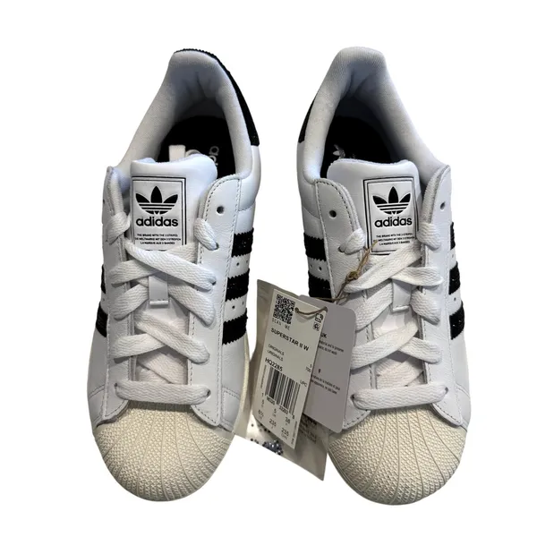 Adidas Women's Originals Superstar 2 in Black/Ftwr White, Size 6.5 - Image 3