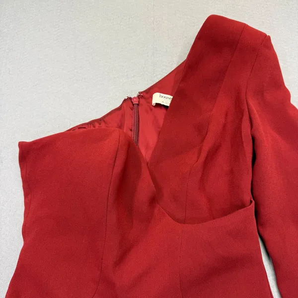 House of CB Caprice Red One Shoulder Long Sleeve Mini Dress SB5802 Womens Size S - Image 3