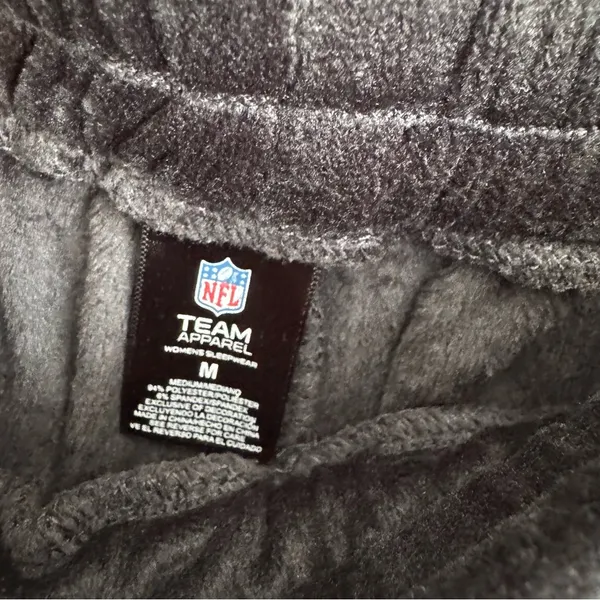 NFL Carolina Panthers Velour‎ Elastic Waist Medium Women Jogger Pants Bla… - Image 4