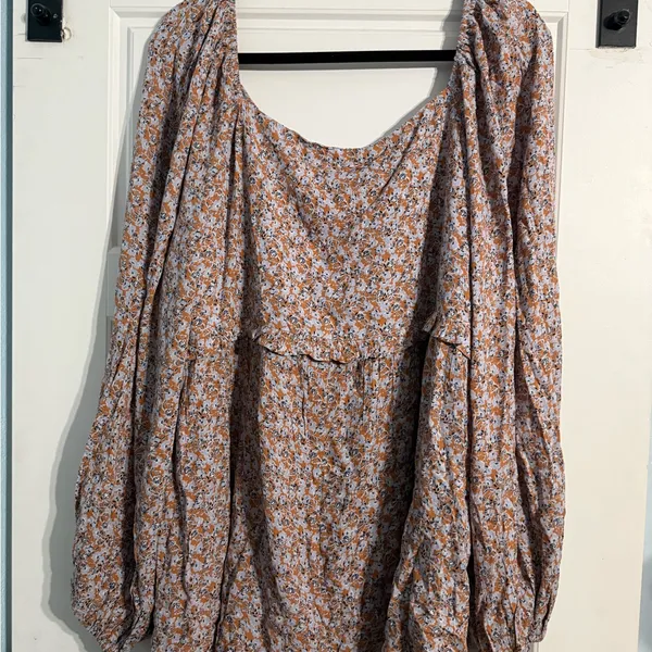 NWT hayson 3x Floral Print Blouse Orange Size undefined - Image 3