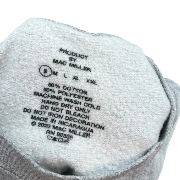 Mac Miller Graphic Crewneck Sweatshirt 1992 Til Infinity Gray Green Unisex Small - Image 11