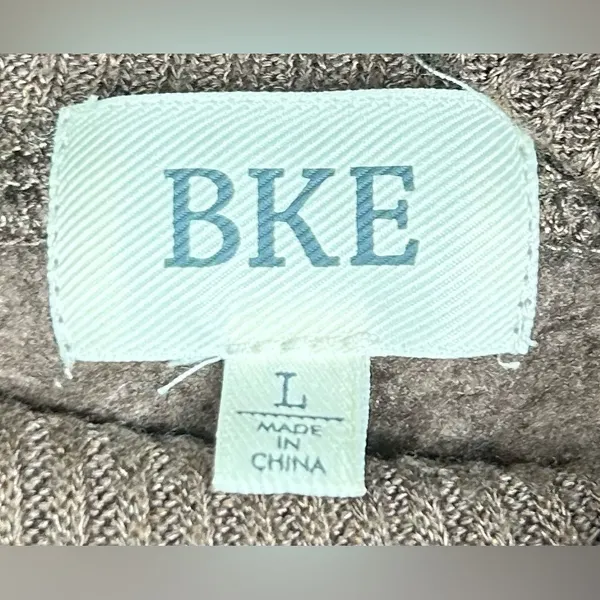 BKE by Buckle Women’s Size L Ribbed Brown High Neck Lightweight Sweater - Image 2
