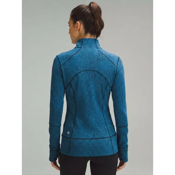 Lululemon Women's Blue Full Zip Activewear Jacket High Collar Size 6 (No Tag) - Image 2