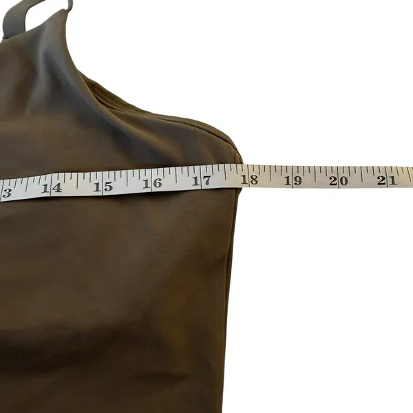 Athleta Elation V-neck Crop Tank Bra Size 1X‎ Tan Brown Adjustable Straps Gym - Image 7