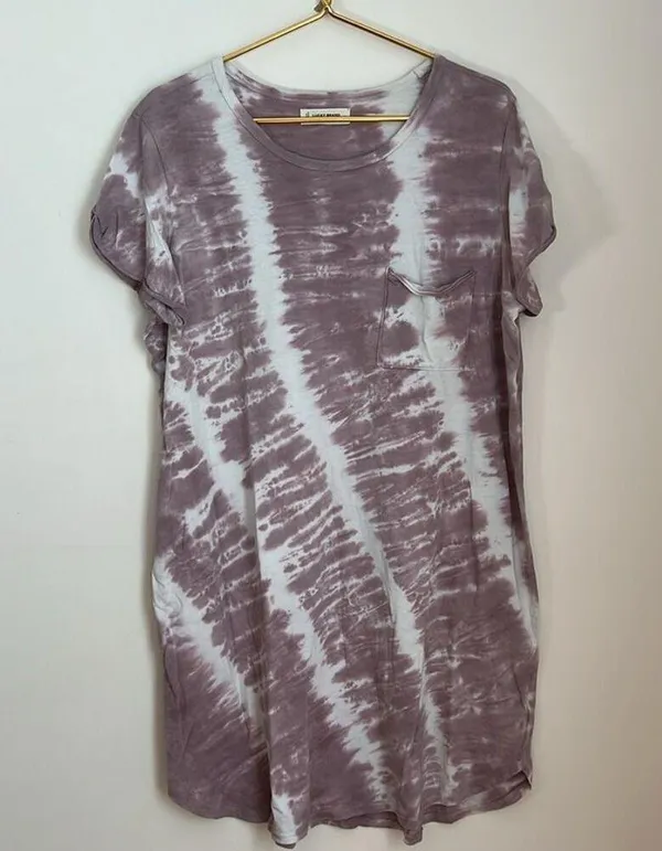 Lucky Brand Pocket Tee Dress in Twilight Mauve - Image 5