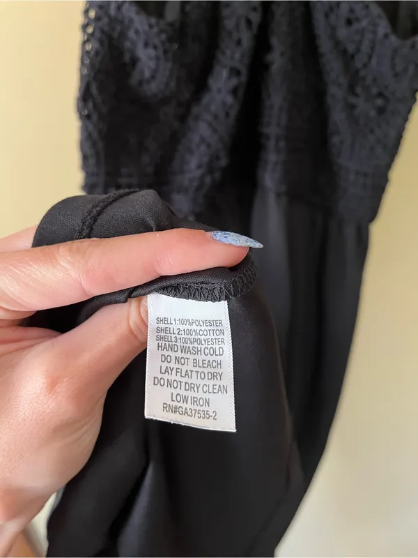 Monteau Black Crochet Bodice Maxi Dress - Image 9