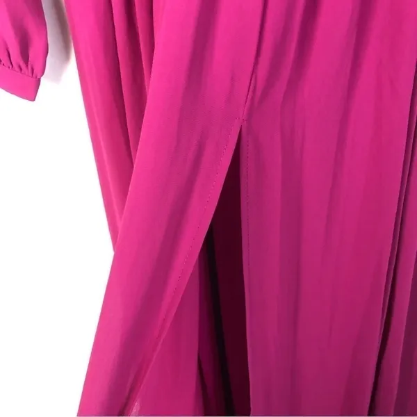 Lulu's‎ Wonderous Water Lilies Magenta Pink Long Sleeve Maxi Dress XS - Image 6