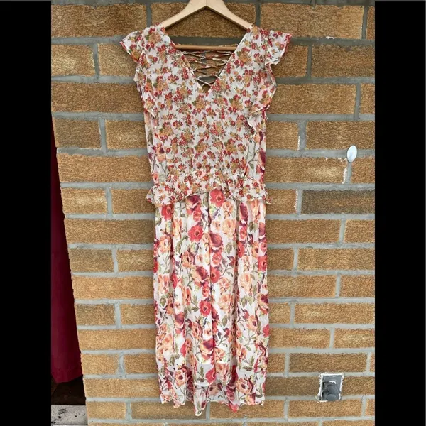 Anthropologie FIG & FLOWER boho dress large - Image 2