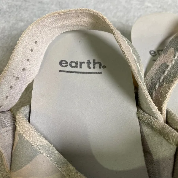 Earth Camo Leather Wood Clogs Women 11 Gray Studded Slingback Comfort Shoes EUC‎ - Image 7