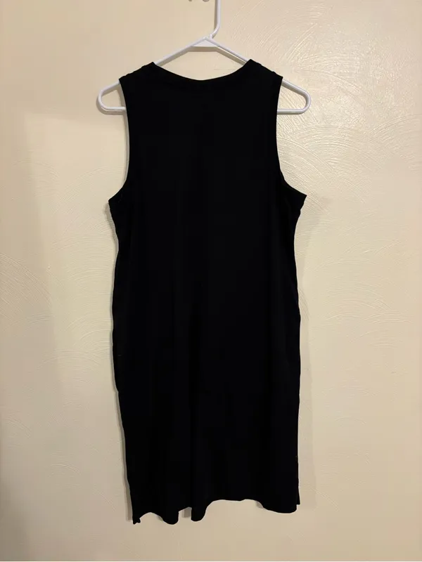 Old Navy Tall Large Black Sleeveless Tank Shift Dress 100% Cotton - Image 8