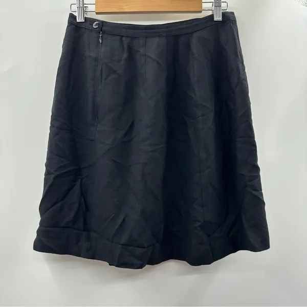 Vintage Gianni Sport Black Made in USA‎ A-Line Mini Skirt Size 12 - Image 2