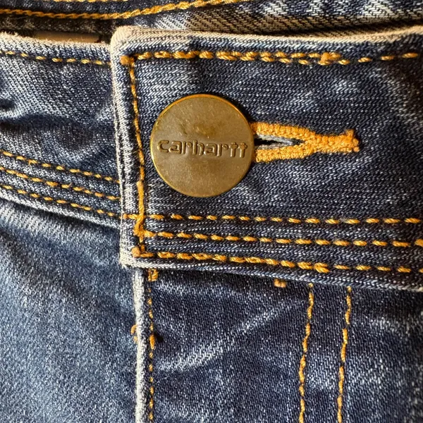 Carhartt Relaxed Fit Blue Denim Bootcut Jeans Size‎ 4 Short - Image 4