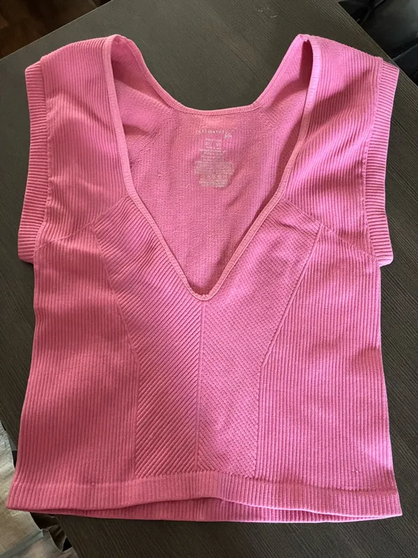 Free People V-Neck Ribbed Top XS/S in Sweet Pea New Without Tags - Image 6