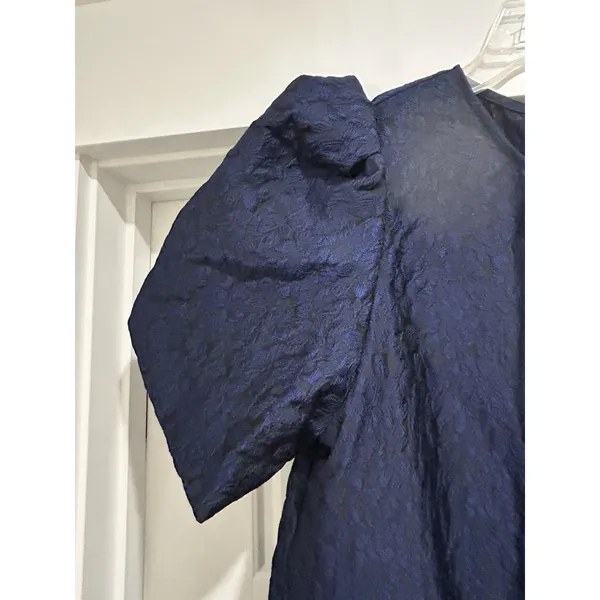 NWT TCEC Navy Blue Jacquard Mini Dress Sz Large Homecoming Wedding Cocktail - Image 10