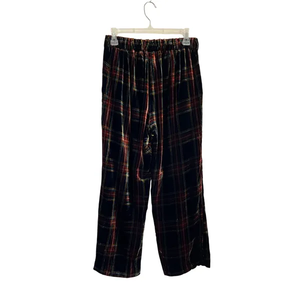 J.Crew Tartan Plaid Velvet Ankle‎ Pants Holiday Career Size 4 - Image 4