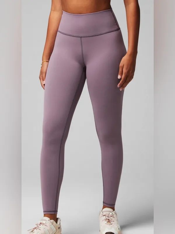 Fabletics Define‎ High-Waisted PowerHold Leggings Size Large Plum Cactus Yoga - Image 7