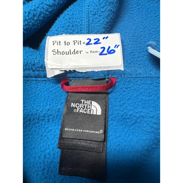 The‎ North Face Womens Blue Full Zip Fleece Hoodie Jacket XL NF0A3LPD - Image 3