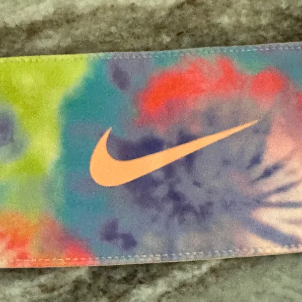 Women's Nike Dri-FIT Running Headband Sports Athletic Tie Dye Reversible Tie - Image 3