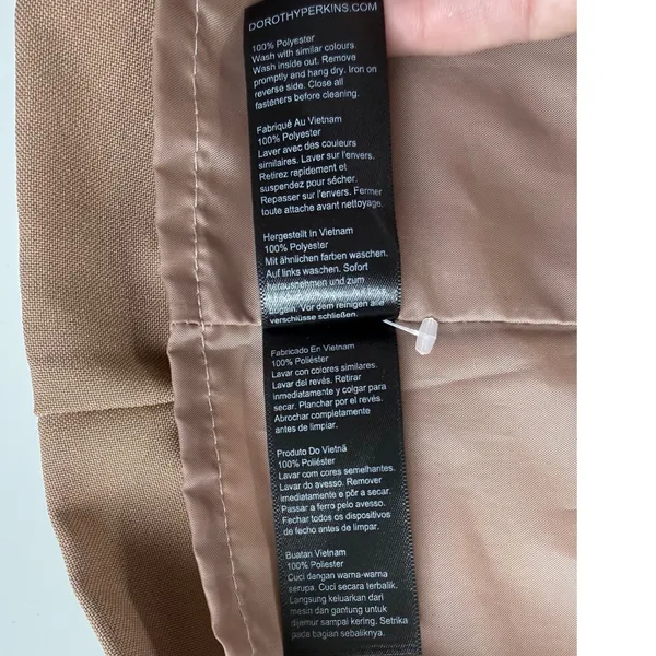 Dorothy Perkins Petite Sleeveless Blazer Dress Camel Tan Double Breasted US‎ 4 - Image 8
