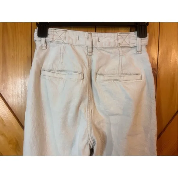 Free People We The Free Jeans Off White Cotton Linen Blend Size 24 (1245) - Image 4