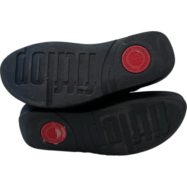 Fitflop‎ Black Silver Beaded Platform Sandal Capsule Breathable Comfort 9 - Image 10