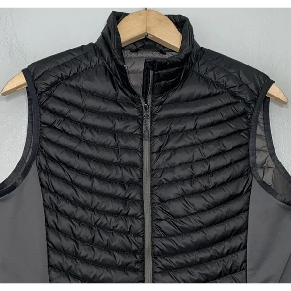 Eddie Bauer First Ascent Puffer Vest Size M Black 800 Fill Goose Down Packable - Image 2