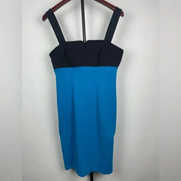 Derek Lam For‎ Design Nation Blue Black Colorblock Sleeveless Bodycon Dress - Image 2